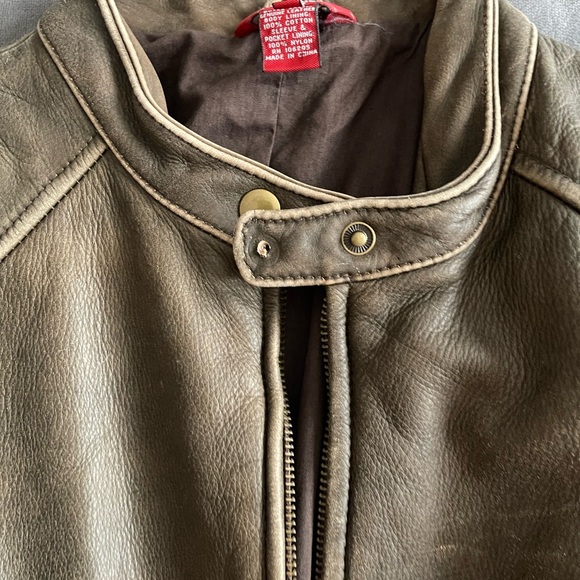 Sundance Catalog Brown “Legend” Leather Moto Jacket - EUC - size 16 - Picture 4 of 8